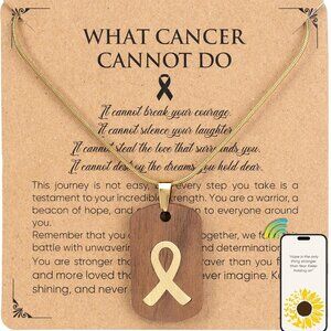 Breast Cancer Necklace Awareness Jewelry for Women Symbolic Gift Support
